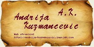 Andrija Kuzmančević vizit kartica